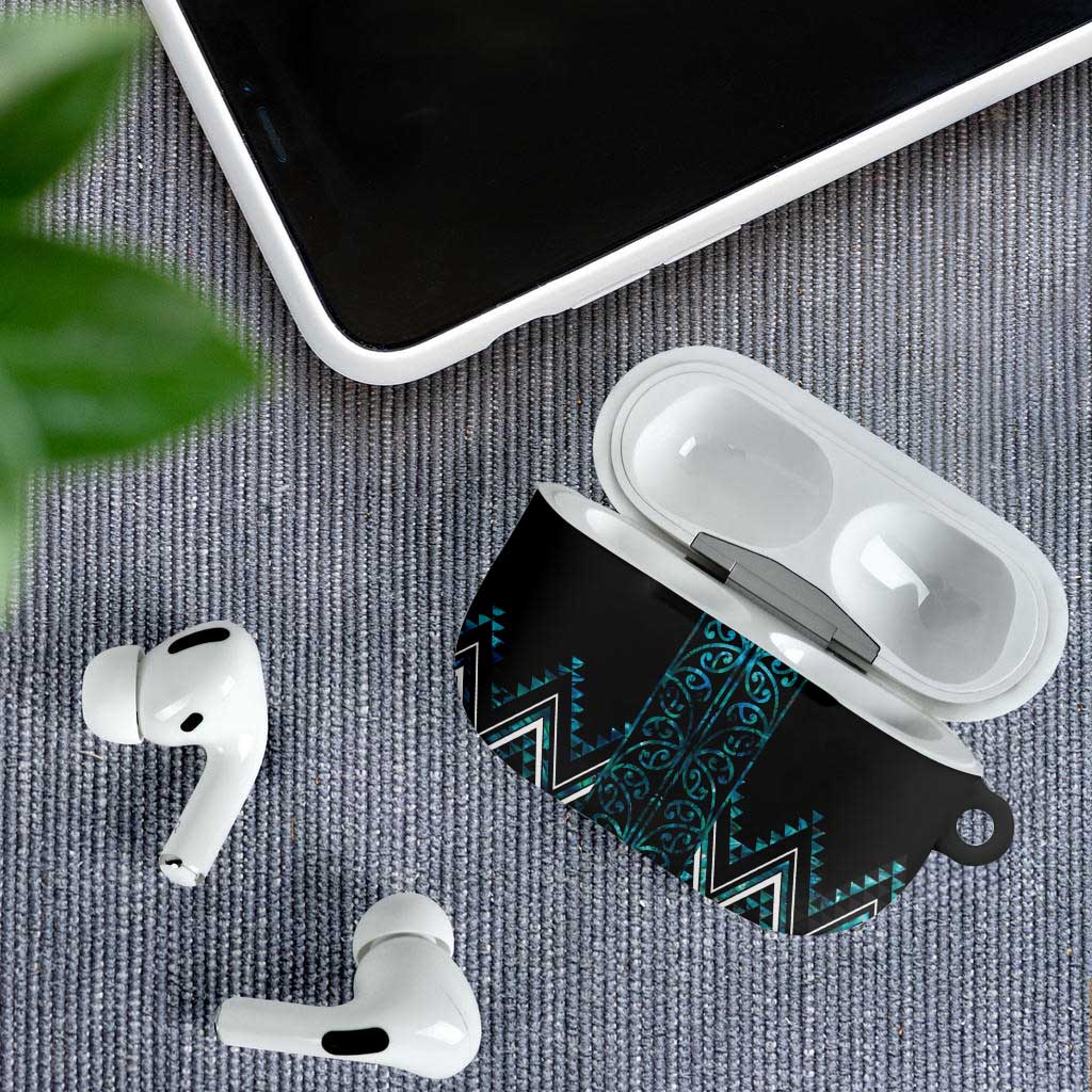 Paua Shell Aotearoa Mangopare Kowhaiwhai Niho Taniwha AirPods Case Maori New Zealand - Aussie Hoodie