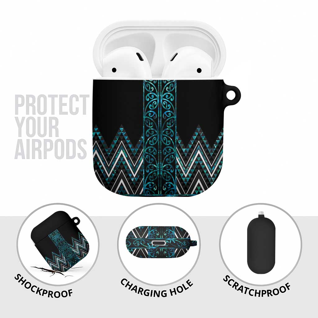 Paua Shell Aotearoa Mangopare Kowhaiwhai Niho Taniwha AirPods Case Maori New Zealand - Aussie Hoodie