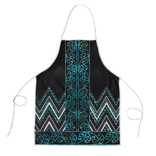 Paua Shell Aotearoa Mangopare Kowhaiwhai Niho Taniwha Apron Maori New Zealand - Aussie Hoodie