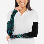 Paua Shell Aotearoa Mangopare Kowhaiwhai Niho Taniwha Arm Sleeves Maori New Zealand - Aussie Hoodie