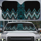 Paua Shell Aotearoa Mangopare Kowhaiwhai Niho Taniwha Auto Sun Shade Maori New Zealand - Aussie Hoodie