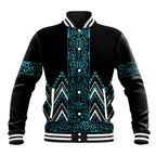 Paua Shell Aotearoa Mangopare Kowhaiwhai and Niho Taniwha Baseball Jacket Maori New Zealand