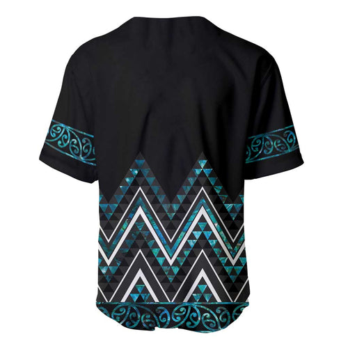 Paua Shell Aotearoa Mangopare Kowhaiwhai and Niho Taniwha Baseball Jersey Maori New Zealand