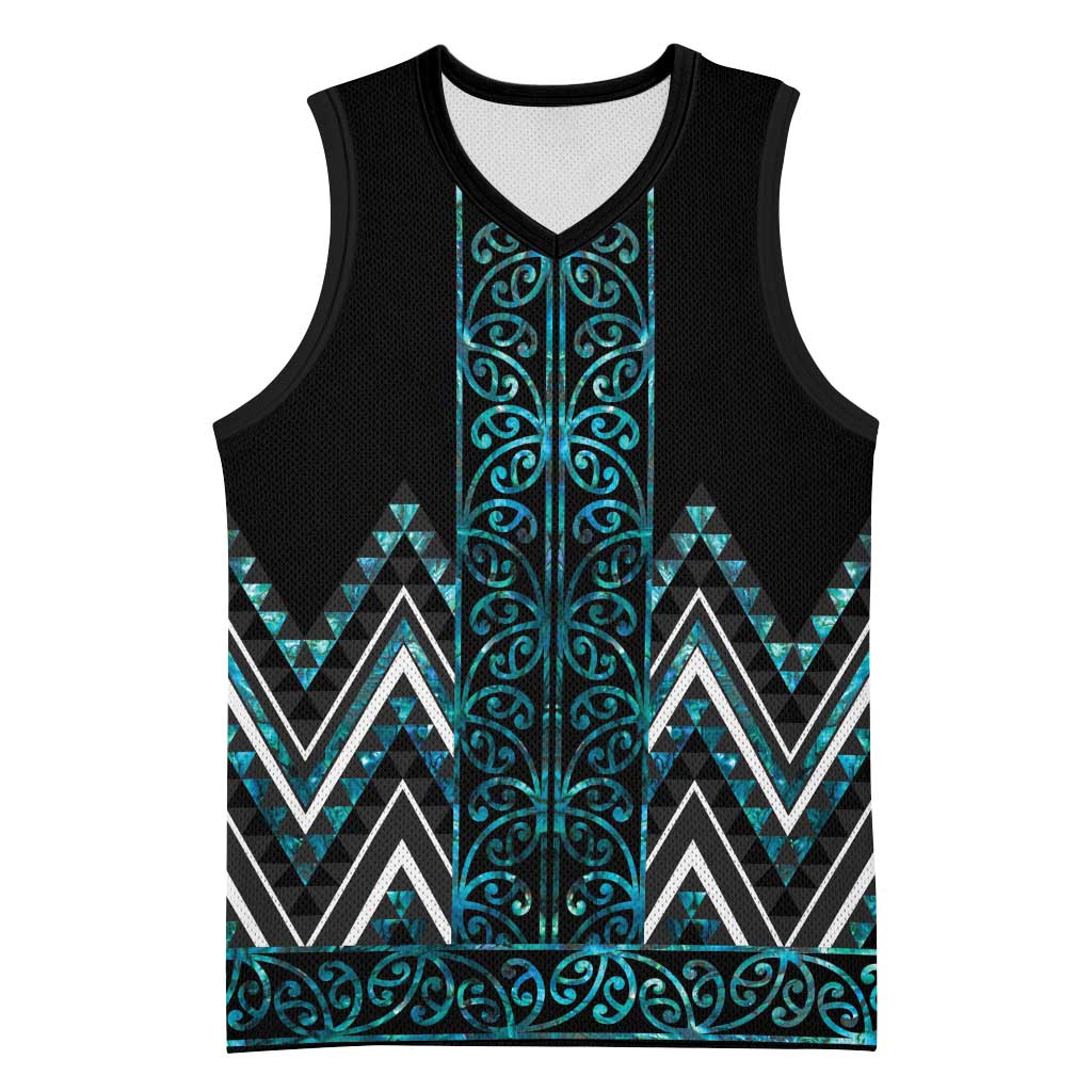 Paua Shell Aotearoa Mangopare Kowhaiwhai Niho Taniwha Basketball Jersey Maori New Zealand - Aussie Hoodie