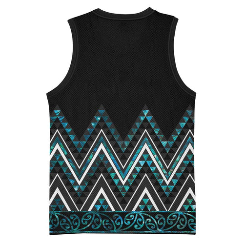 Paua Shell Aotearoa Mangopare Kowhaiwhai Niho Taniwha Basketball Jersey Maori New Zealand - Aussie Hoodie