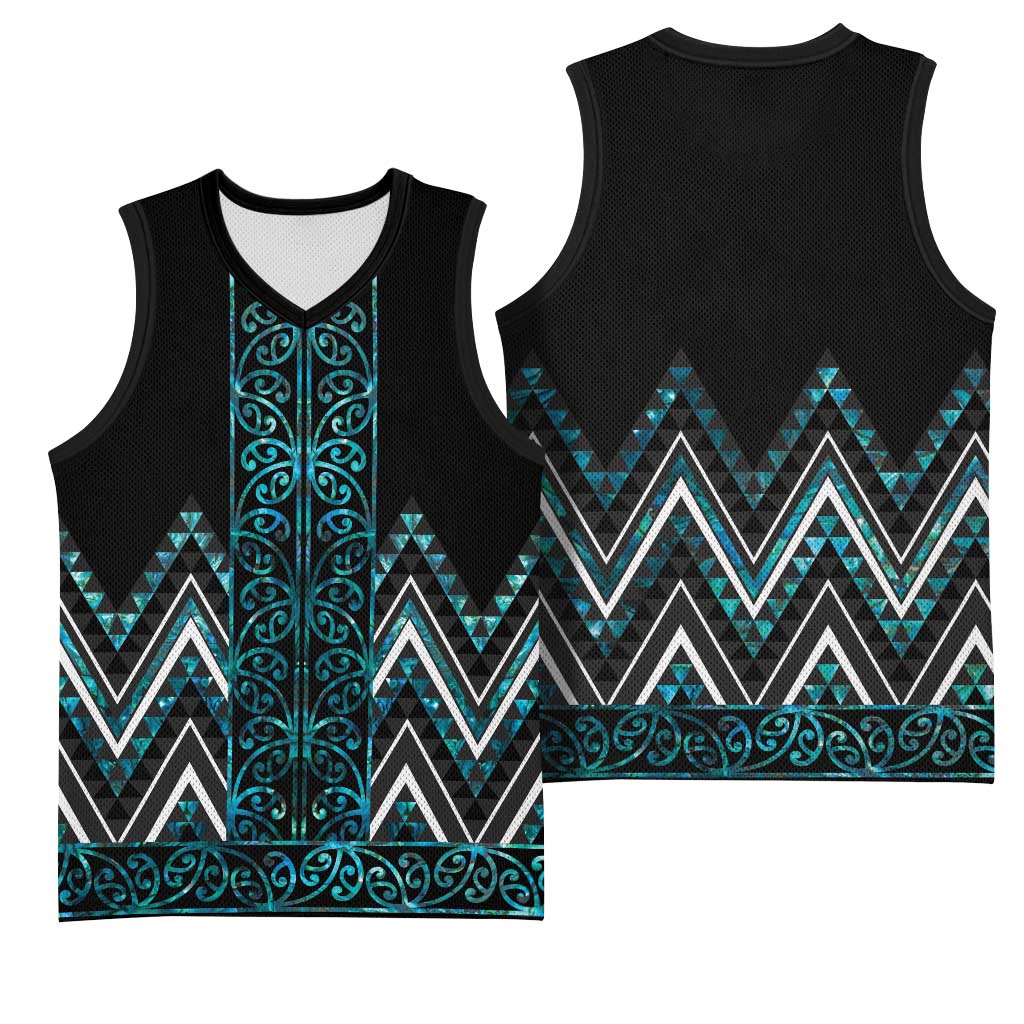 Paua Shell Aotearoa Mangopare Kowhaiwhai Niho Taniwha Basketball Jersey Maori New Zealand - Aussie Hoodie