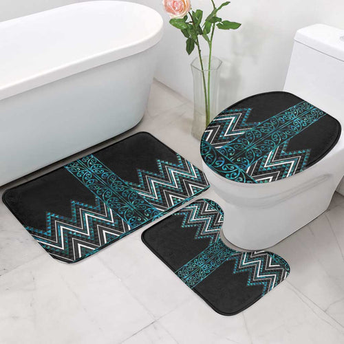 Paua Shell Aotearoa Mangopare Kowhaiwhai Niho Taniwha Bathroom Set Maori New Zealand - Aussie Hoodie
