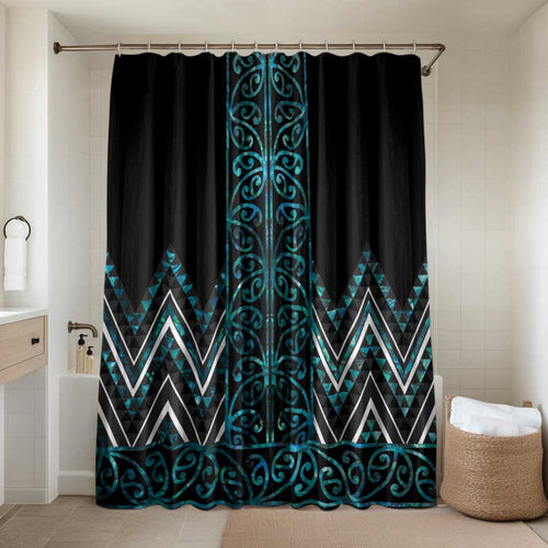 Paua Shell Aotearoa Mangopare Kowhaiwhai Niho Taniwha Bathroom Set Maori New Zealand - Aussie Hoodie