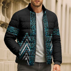 Paua Shell Aotearoa Mangopare Kowhaiwhai Niho Taniwha Bomber Puffer Jacket Maori New Zealand - Aussie Hoodie
