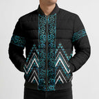 Paua Shell Aotearoa Mangopare Kowhaiwhai Niho Taniwha Bomber Puffer Jacket Maori New Zealand - Aussie Hoodie