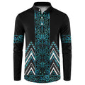 Paua Shell Aotearoa Mangopare Kowhaiwhai and Niho Taniwha Button Sweatshirt Maori New Zealand