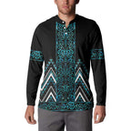 Paua Shell Aotearoa Mangopare Kowhaiwhai and Niho Taniwha Button Sweatshirt Maori New Zealand