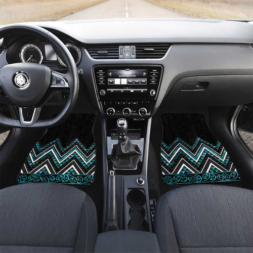 Paua Shell Aotearoa Mangopare Kowhaiwhai and Niho Taniwha Car Mats Maori New Zealand
