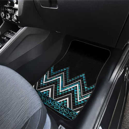 Paua Shell Aotearoa Mangopare Kowhaiwhai and Niho Taniwha Car Mats Maori New Zealand