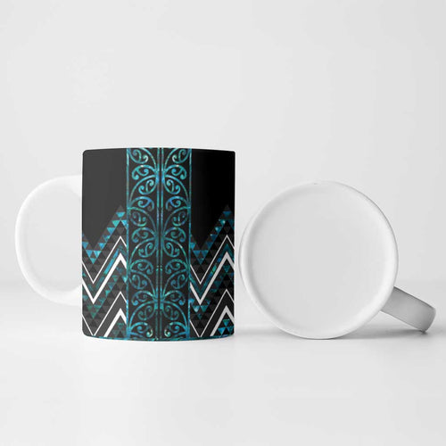 Paua Shell Aotearoa Mangopare Kowhaiwhai Niho Taniwha Ceramic Mug Maori New Zealand - Aussie Hoodie