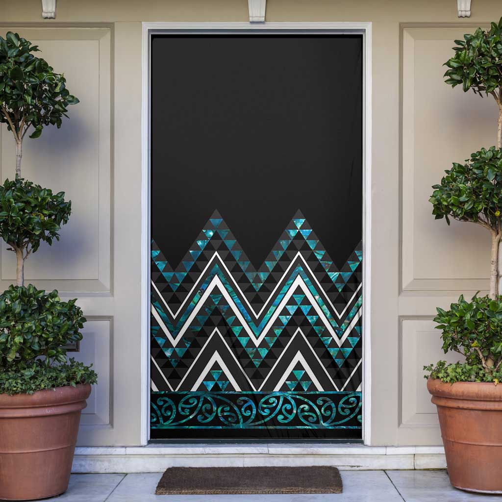 Paua Shell Aotearoa Mangopare Kowhaiwhai Niho Taniwha Door Cover Maori New Zealand - Aussie Hoodie