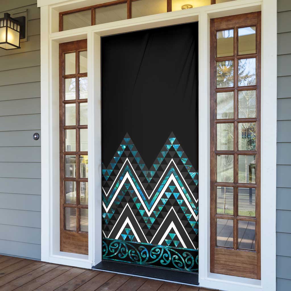 Paua Shell Aotearoa Mangopare Kowhaiwhai Niho Taniwha Door Cover Maori New Zealand - Aussie Hoodie