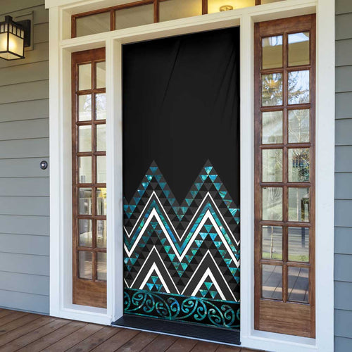 Paua Shell Aotearoa Mangopare Kowhaiwhai Niho Taniwha Door Cover Maori New Zealand - Aussie Hoodie