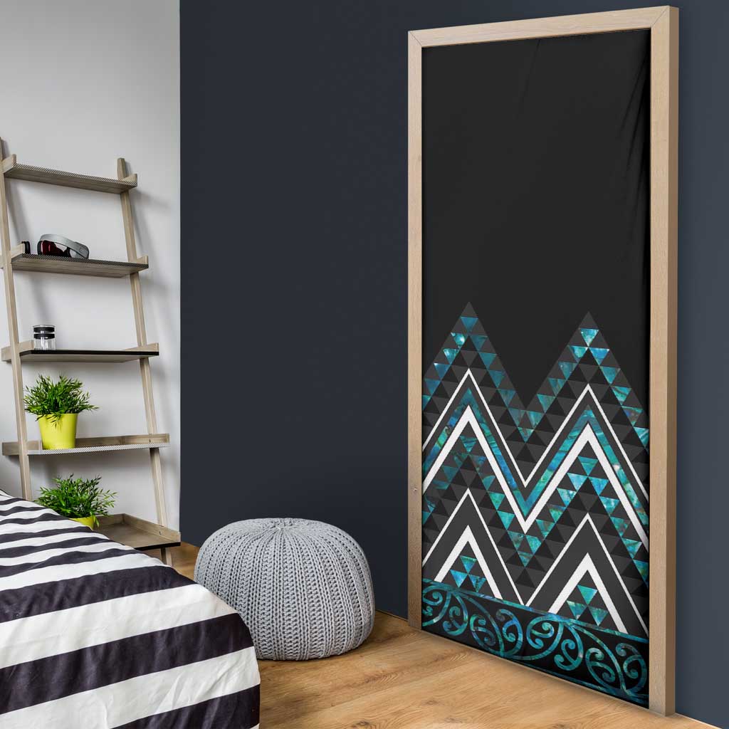 Paua Shell Aotearoa Mangopare Kowhaiwhai Niho Taniwha Door Cover Maori New Zealand - Aussie Hoodie