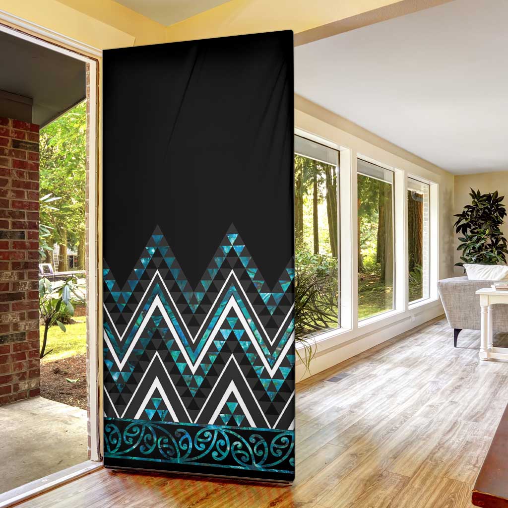 Paua Shell Aotearoa Mangopare Kowhaiwhai Niho Taniwha Door Cover Maori New Zealand - Aussie Hoodie