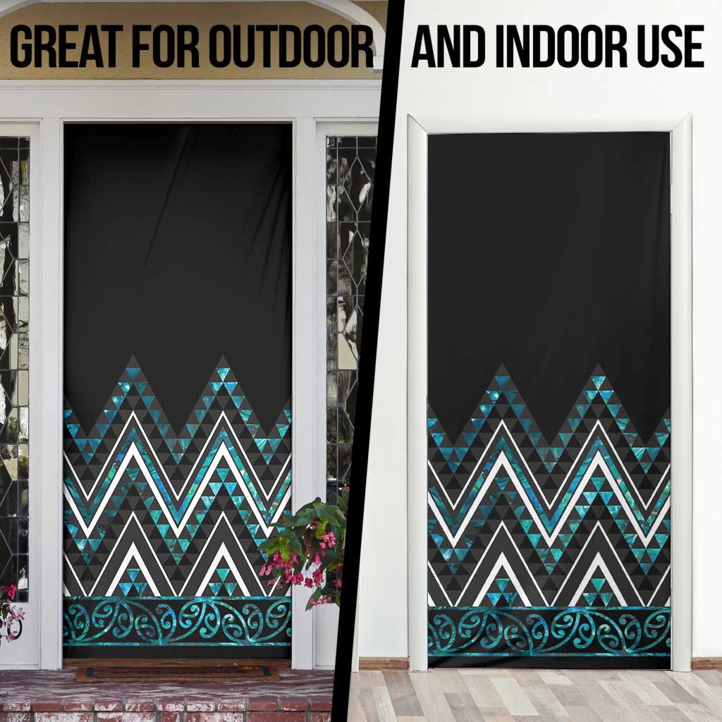 Paua Shell Aotearoa Mangopare Kowhaiwhai Niho Taniwha Door Cover Maori New Zealand - Aussie Hoodie