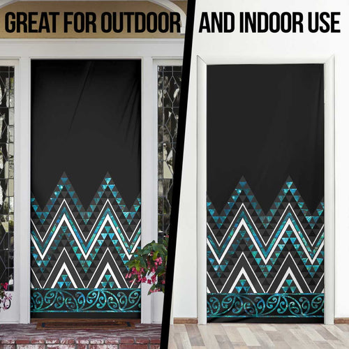 Paua Shell Aotearoa Mangopare Kowhaiwhai Niho Taniwha Door Cover Maori New Zealand - Aussie Hoodie