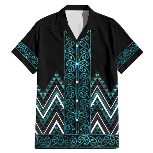Paua Shell Aotearoa Mangopare Kowhaiwhai and Niho Taniwha Family Matching Mermaid Dress and Hawaiian Shirt Maori New Zealand