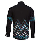 Paua Shell Aotearoa Mangopare Kowhaiwhai and Niho Taniwha Family Matching Short Sleeve Bodycon Dress and Hawaiian Shirt Maori New Zealand