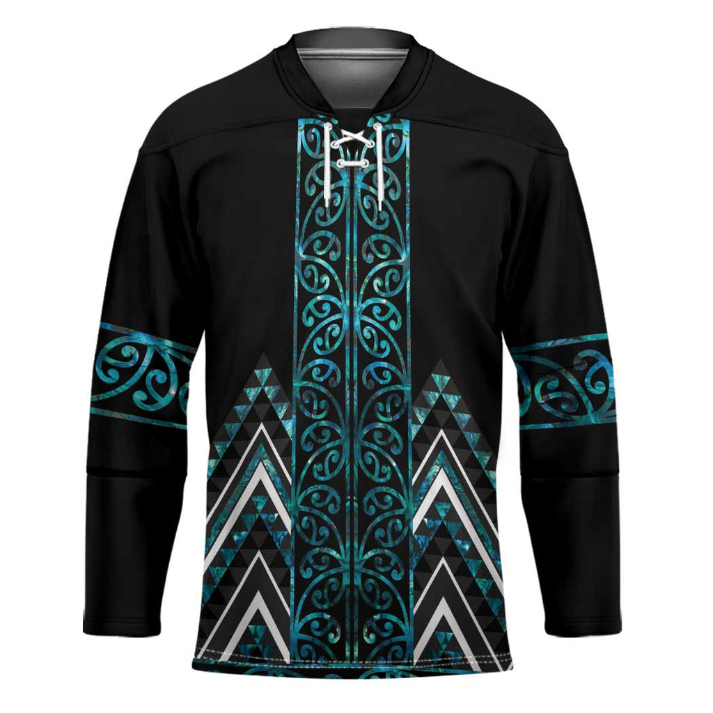 Paua Shell Aotearoa Mangopare Kowhaiwhai Niho Taniwha Hockey Jersey Maori New Zealand - Aussie Hoodie