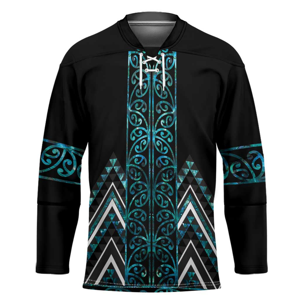 Paua Shell Aotearoa Mangopare Kowhaiwhai Niho Taniwha Hockey Jersey Maori New Zealand - Aussie Hoodie
