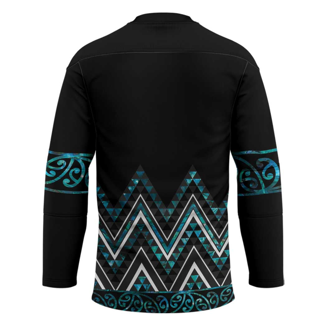 Paua Shell Aotearoa Mangopare Kowhaiwhai Niho Taniwha Hockey Jersey Maori New Zealand - Aussie Hoodie