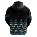 Paua Shell Aotearoa Mangopare Kowhaiwhai and Niho Taniwha Hoodie Maori New Zealand
