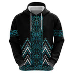 Paua Shell Aotearoa Mangopare Kowhaiwhai and Niho Taniwha Hoodie Maori New Zealand