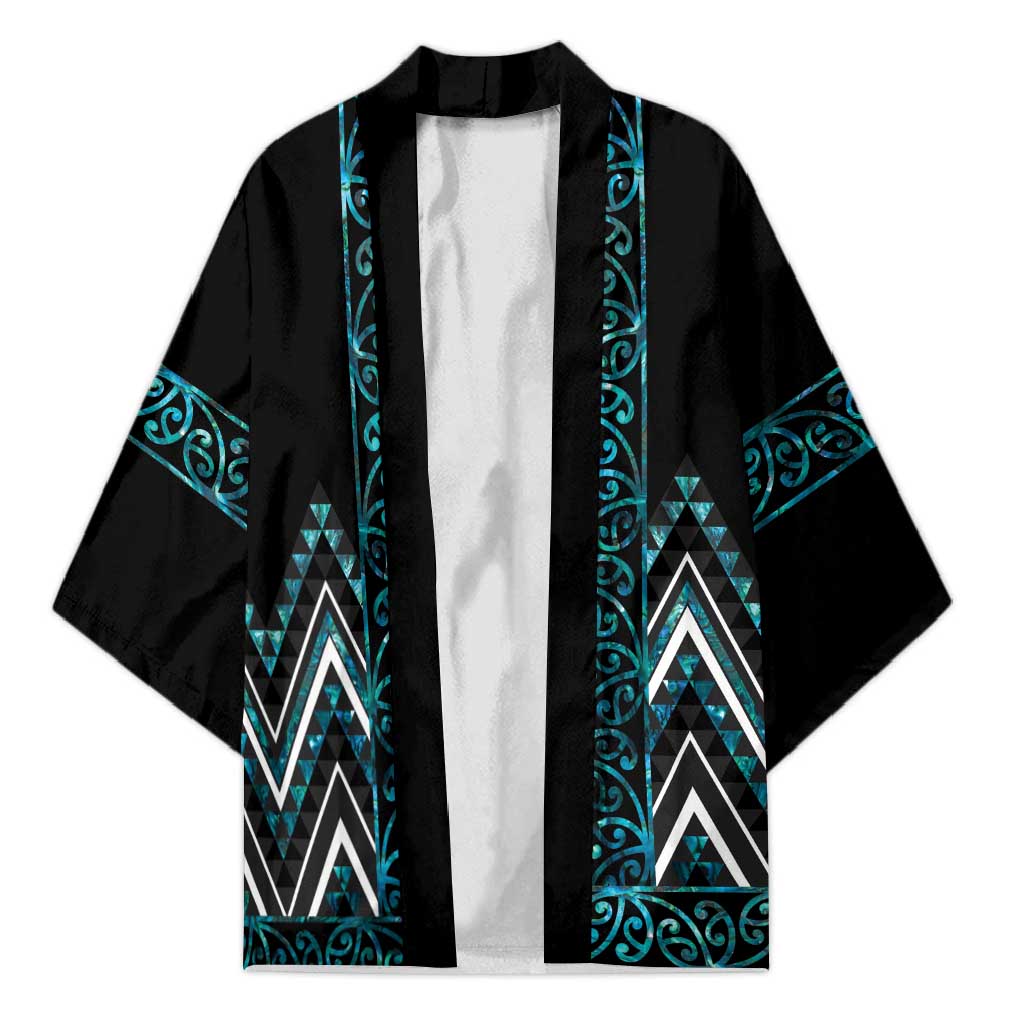 Paua Shell Aotearoa Mangopare Kowhaiwhai Niho Taniwha Kimono Maori New Zealand - Aussie Hoodie