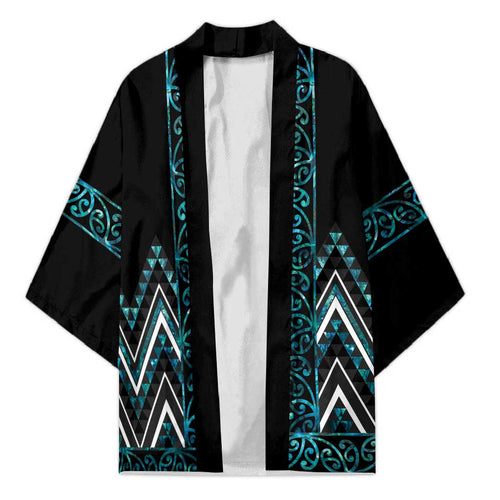 Paua Shell Aotearoa Mangopare Kowhaiwhai Niho Taniwha Kimono Maori New Zealand - Aussie Hoodie