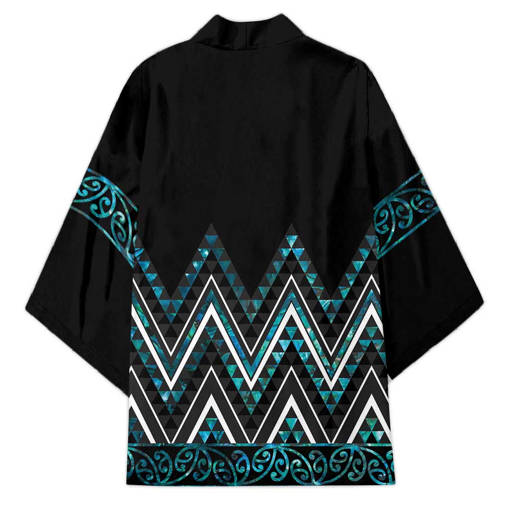 Paua Shell Aotearoa Mangopare Kowhaiwhai Niho Taniwha Kimono Maori New Zealand - Aussie Hoodie