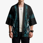 Paua Shell Aotearoa Mangopare Kowhaiwhai Niho Taniwha Kimono Maori New Zealand - Aussie Hoodie