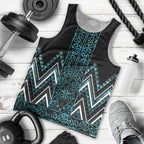 Paua Shell Aotearoa Mangopare Kowhaiwhai and Niho Taniwha Men Tank Top Maori New Zealand
