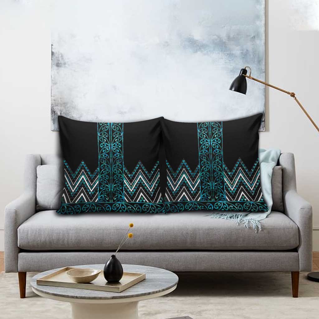 Paua Shell Aotearoa Mangopare Kowhaiwhai Niho Taniwha Pillow Cover Maori New Zealand - Aussie Hoodie