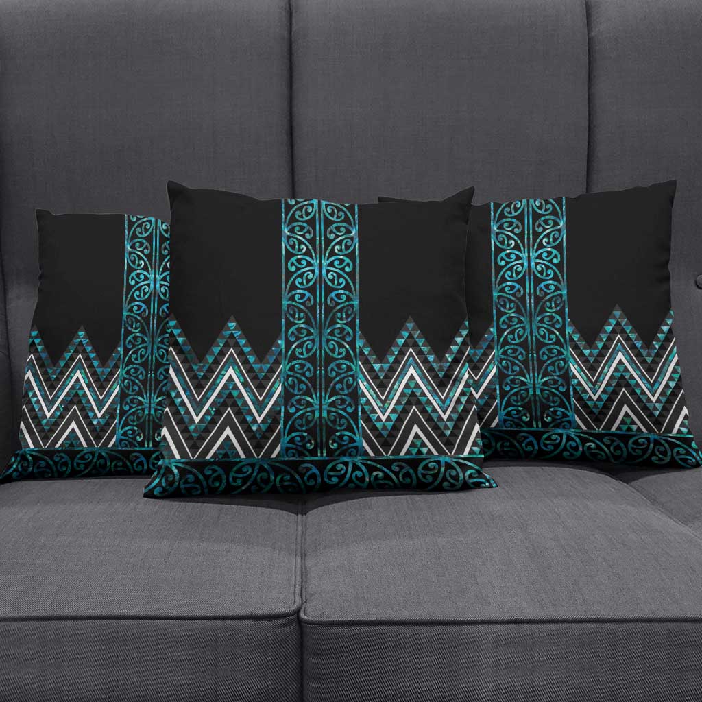 Paua Shell Aotearoa Mangopare Kowhaiwhai Niho Taniwha Pillow Cover Maori New Zealand - Aussie Hoodie