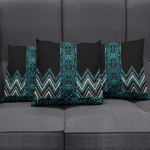 Paua Shell Aotearoa Mangopare Kowhaiwhai Niho Taniwha Pillow Cover Maori New Zealand - Aussie Hoodie