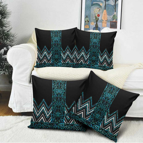 Paua Shell Aotearoa Mangopare Kowhaiwhai Niho Taniwha Pillow Cover Maori New Zealand - Aussie Hoodie