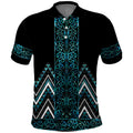 Paua Shell Aotearoa Mangopare Kowhaiwhai and Niho Taniwha Polo Shirt Maori New Zealand