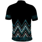 Paua Shell Aotearoa Mangopare Kowhaiwhai and Niho Taniwha Polo Shirt Maori New Zealand