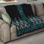 Paua Shell Aotearoa Mangopare Kowhaiwhai and Niho Taniwha Quilt Maori New Zealand