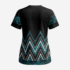 Paua Shell Aotearoa Mangopare Kowhaiwhai and Niho Taniwha Scrub Top Maori New Zealand - Aussie Hoodie