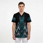 Paua Shell Aotearoa Mangopare Kowhaiwhai and Niho Taniwha Scrub Top Maori New Zealand - Aussie Hoodie