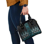 Paua Shell Aotearoa Mangopare Kowhaiwhai and Niho Taniwha Shoulder Handbag Maori New Zealand