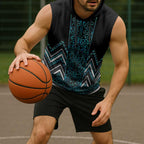 Paua Shell Aotearoa Mangopare Kowhaiwhai Niho Taniwha Sleeveless Hoodie Maori New Zealand - Aussie Hoodie