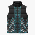 Paua Shell Aotearoa Mangopare Kowhaiwhai Niho Taniwha Sleeveless Puffer Jacket Maori New Zealand - Aussie Hoodie